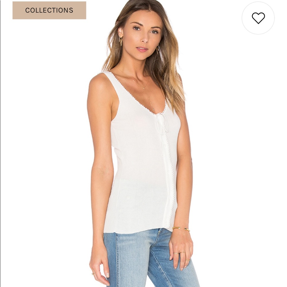 Frame Denim Le Lace Rib Tank - Picture 6 of 6